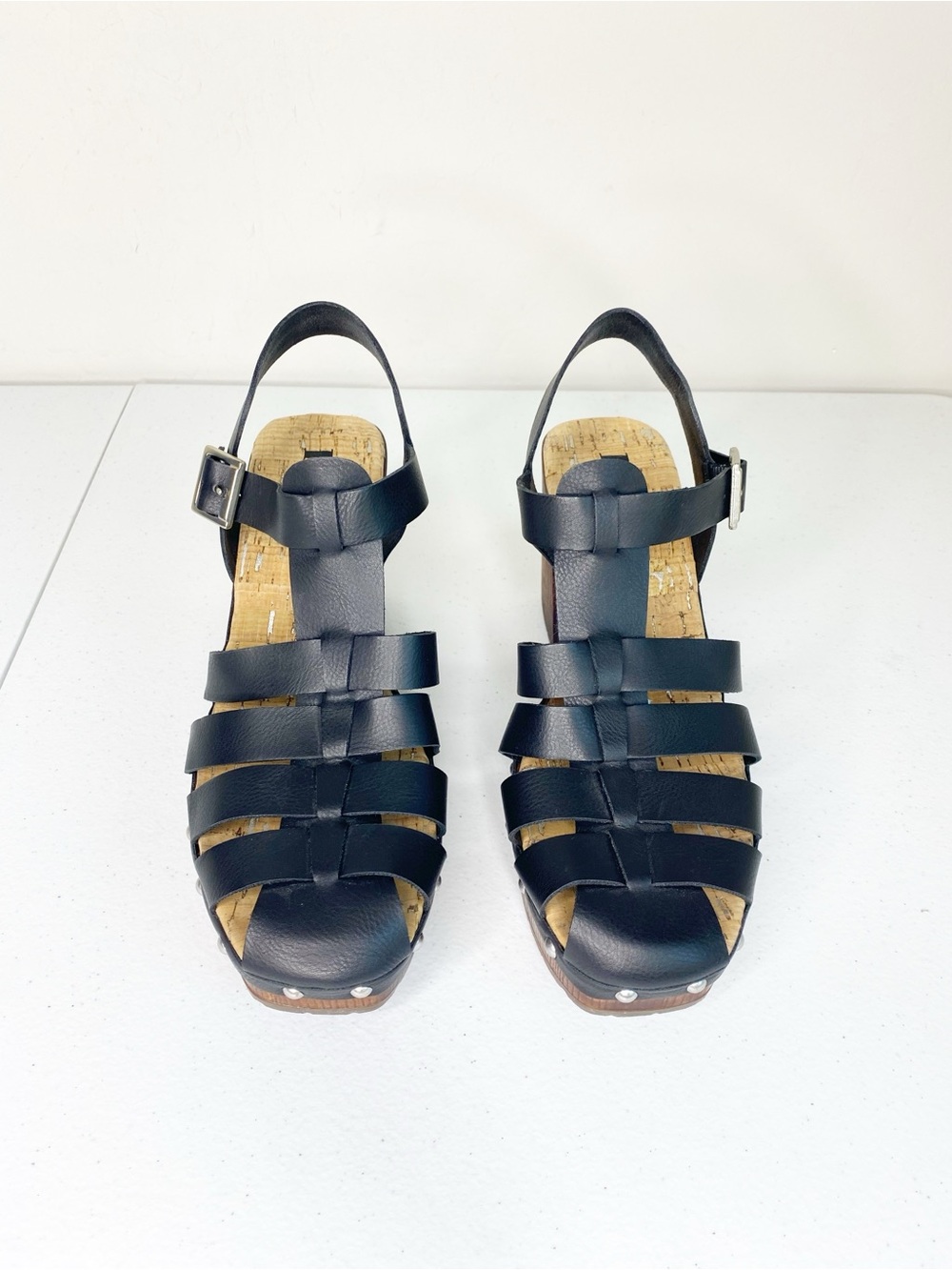 Korks Whitney Platform Fisherman Style Sandal in Black Size 9 Like new! - Picture 2 of 8